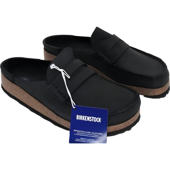 Birkenstock Naples Clog Slip-On Black Oiled Leather Women US 10 EU 41 - Picture 4 of 6